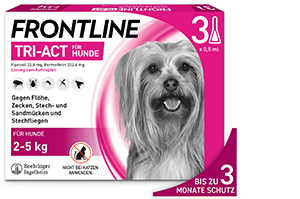 FRONTLINE Tri-Act Lsg.z.Auftropfen f.Hunde 2-5 kg, 3 St