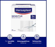 Hansaplast Sensitive Pflaster 6 cmx5 m Rolle, 1 St
