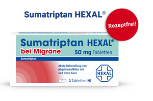 Sumatriptan Hexal bei Migräne 50 mg Tabletten, 2 St