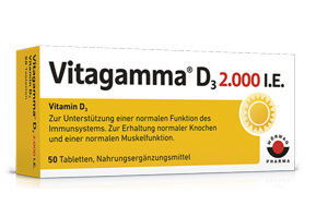 Vitagamma D3 2.000 I.E. Vitamin D3 NEM Tabletten, 50 St