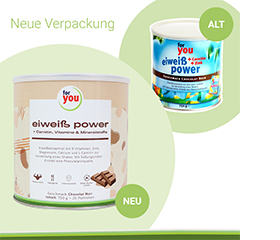 FOR YOU eiweiß power Schoko Pulver, 750 g