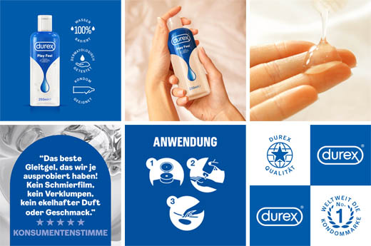 Durex play Feel Gleitgel auf Wasserbasis (250 ml)