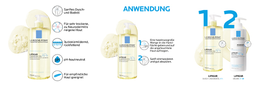 La Roche-Posay Lipikar Dusch- und Badeöl AP + , 750 ml