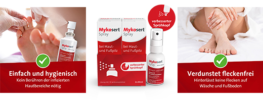 MYKOSERT Spray bei Haut- und Fußpilz, 30 ml