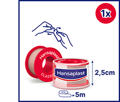 HANSAPLAST Fixierpfl.Classic 2,5 cmx5 m, 1 St