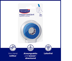 Hansaplast Fingerverband selbsthaftend 2,5 cmx5 m blau, 1 St
