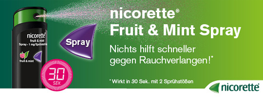 NICORETTE Fruit & Mint Spray 1 mg/Sprühstoß NFC, 2 St