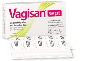 Vagisan sept Vaginalzäpfchen mit Povidon-Iod, 10 St