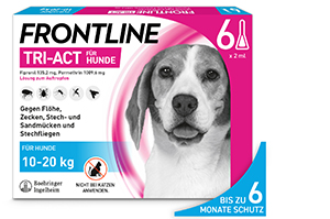 FRONTLINE Tri-Act Lsg.z.Auftropfen f.Hunde 10-20kg, 6 St