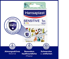 HANSAPLAST Sensitive Kinder Pflaster 6 cmx1 m, 1 St