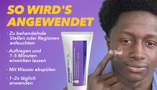 Benzaknen® Wash 5% Suspension bei unreiner Haut und leichter Akne, 2X100 g