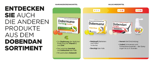 DOBENSANA Herbal Honiggeschm.Vit.C & Zink Pastil., 16 St