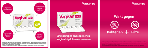 Vagisan sept Vaginalzäpfchen mit Povidon-Iod, 5 St