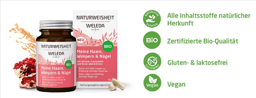 Weleda Naturweisheit Meine Haare Wimpern & Nägel Kapseln, 46 St