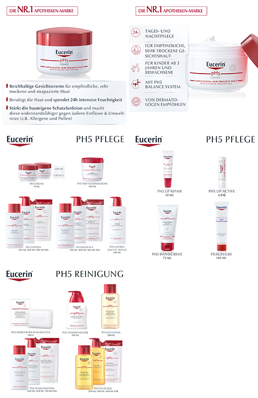 Eucerin pH5 Creme F empfindliche Haut, 75 ml