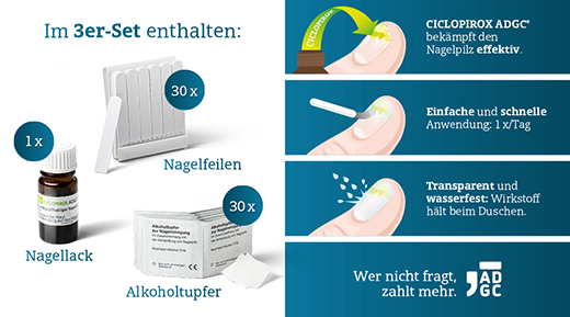 CICLOPIROX ADGC® 80 mg/g wirkstoffhaltiger Nagellack, 3.3 ml