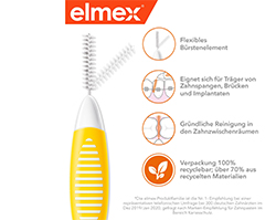 Elmex Interdentalbürsten Iso Größe 4 0,7 mm gelb, 8 St