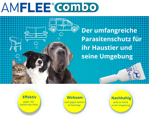 Amflee combo 402/361,8 mg Lösung zum Auftropfen für Hunde über 40 kg, 3 St