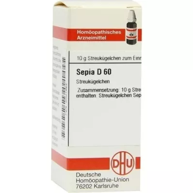 SEPIA D 60 Globuli, 10 g SEPIA D 60 Globuli, 10 g