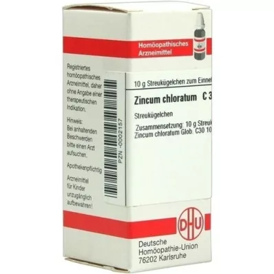 ZINCUM CHLORATUM C 30 Globuli, 10 g