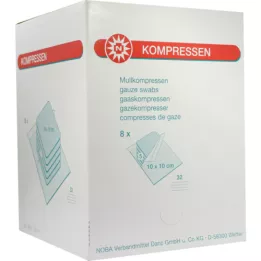 MULLKOMPRESSEN 10x10 cm steril 32fach, 8X5 St