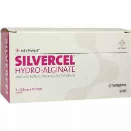 SILVERCEL Hydroalginat Tamponade 2,5x30,5 cm, 5 St