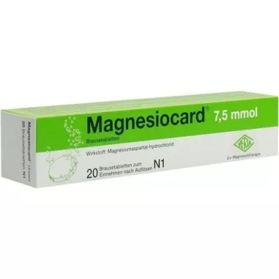 MAGNESIOCARD 7,5 mmol Brausetabletten, 20 St