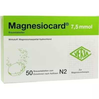 MAGNESIOCARD 7,5 mmol Brausetabletten, 50 St MAGNESIOCARD 7,5 mmol Brausetabletten, 50 St