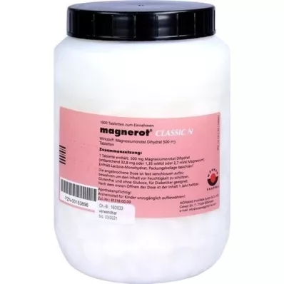 MAGNEROT CLASSIC N Tabletten, 1000 St
