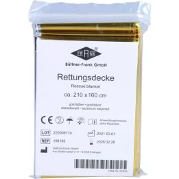 RETTUNGSDECKE KFZ 160x210 cm gold/silber, 1 St