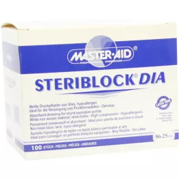 STERIBLOCK DIA 25x86 mm Kompressionspfl.ster.weiß, 100 St