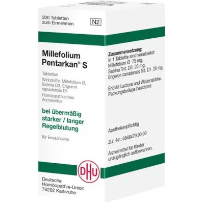 MILLEFOLIUM PENTARKAN S Tabletten, 200 St