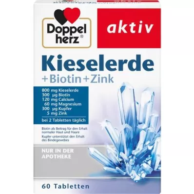 DOPPELHERZ Kieselerde+Biotin+Zink Tabletten, 60 St