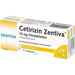CETIRIZIN Zentiva 10 mg Filmtabletten, 7 St