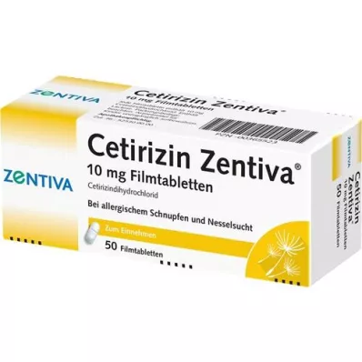 CETIRIZIN Zentiva 10 mg Filmtabletten, 50 St