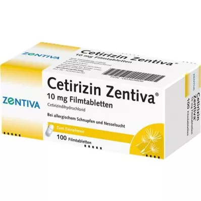 CETIRIZIN Zentiva 10 mg Filmtabletten, 100 St