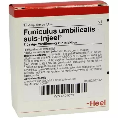 FUNICULUS UMBILICALIS suis Injeel Ampullen, 10 St