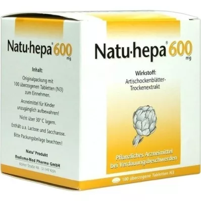 NATU HEPA 600 mg überzogene Tabletten, 100 St