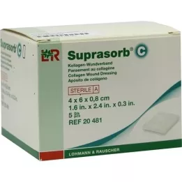 SUPRASORB C Kollagen Wundverb.0,8x4x6 cm, 5 St