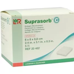 SUPRASORB C Kollagen Wundverb.0,8x6x8 cm, 5 St