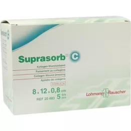 SUPRASORB C Kollagen Wundverb.0,8x8x12 cm, 5 St