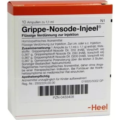 GRIPPE NOSODE Injeel Ampullen, 10 St