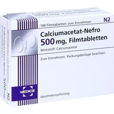 CALCIUMACETAT NEFRO 500 mg Filmtabletten, 100 St