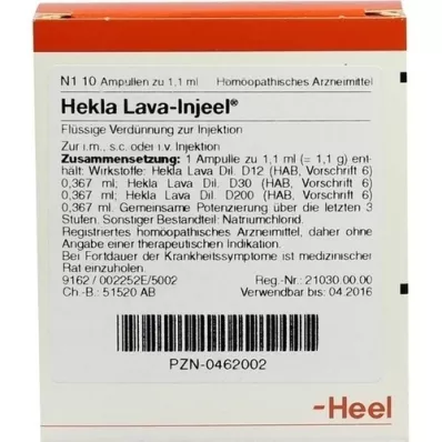 HEKLA LAVA Injeel Ampullen, 10 St