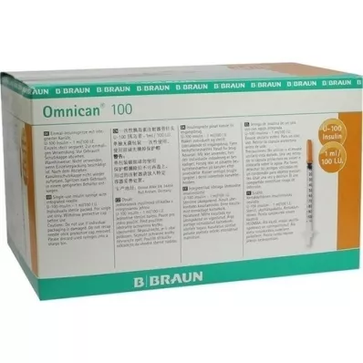 OMNICAN Insulinspr.1 ml U100 m.Kan.0,30x12 mm ein., 100X1 St