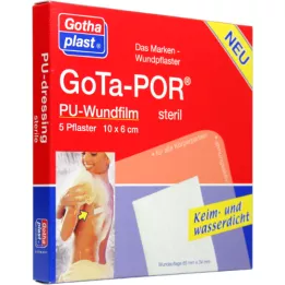 GOTA-POR PU Wundfilm 10x6 cm steril Pflaster, 5 St