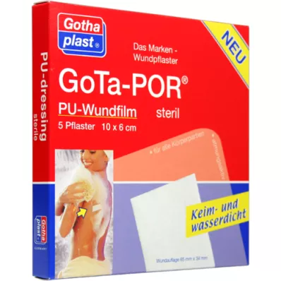 GOTA-POR PU Wundfilm 10x6 cm steril Pflaster, 5 St