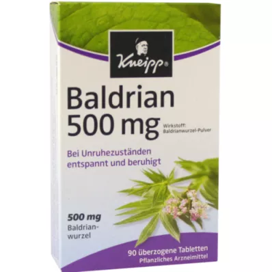 KNEIPP Baldrian 500 überzogene Tabletten, 90 St