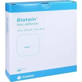 BIATAIN Schaumverband 10x10 cm nicht haftend, 10 St