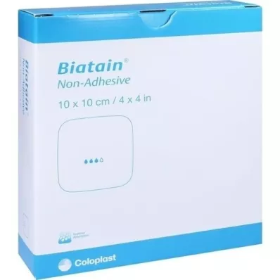BIATAIN Schaumverband 10x10 cm nicht haftend, 10 St